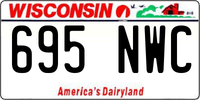 WI license plate 695NWC