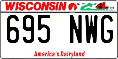 WI license plate 695NWG