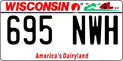 WI license plate 695NWH