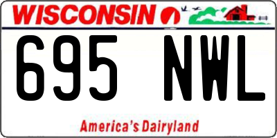 WI license plate 695NWL