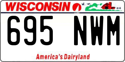 WI license plate 695NWM