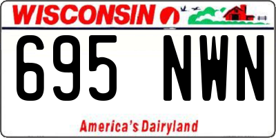 WI license plate 695NWN
