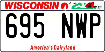 WI license plate 695NWP