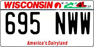 WI license plate 695NWW