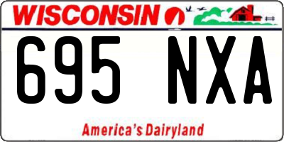 WI license plate 695NXA