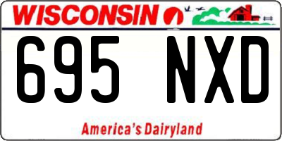 WI license plate 695NXD
