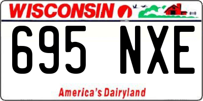 WI license plate 695NXE