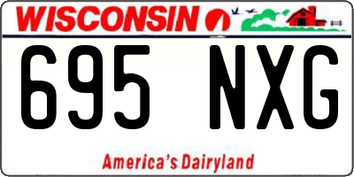 WI license plate 695NXG