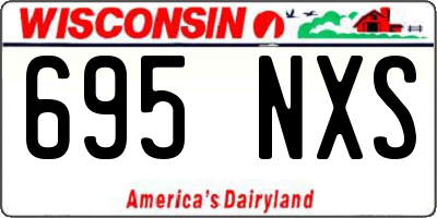 WI license plate 695NXS