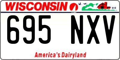WI license plate 695NXV