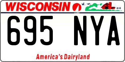 WI license plate 695NYA