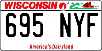 WI license plate 695NYF