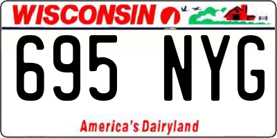 WI license plate 695NYG