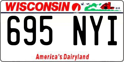 WI license plate 695NYI