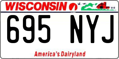WI license plate 695NYJ