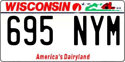 WI license plate 695NYM