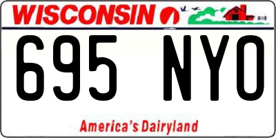 WI license plate 695NYO
