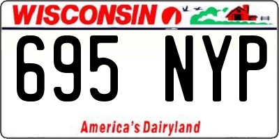 WI license plate 695NYP