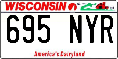 WI license plate 695NYR