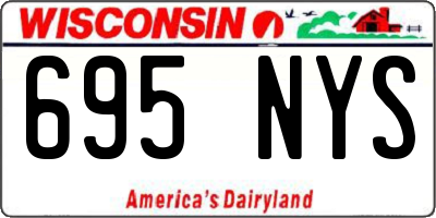 WI license plate 695NYS