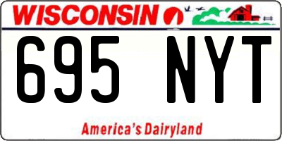 WI license plate 695NYT