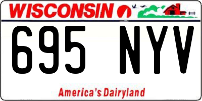 WI license plate 695NYV