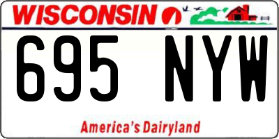 WI license plate 695NYW
