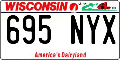 WI license plate 695NYX