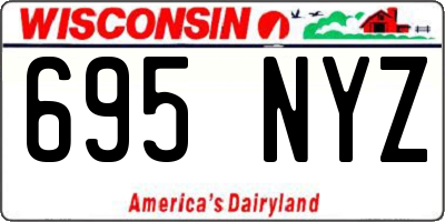 WI license plate 695NYZ