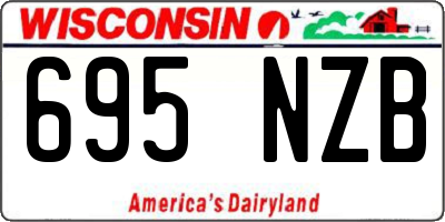 WI license plate 695NZB
