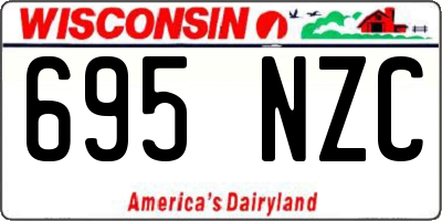WI license plate 695NZC