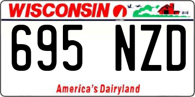 WI license plate 695NZD