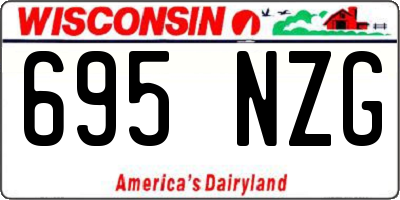 WI license plate 695NZG