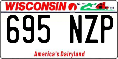 WI license plate 695NZP