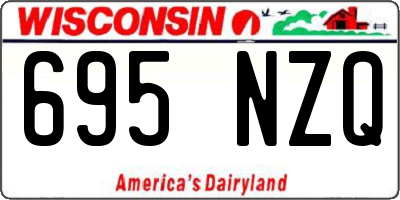 WI license plate 695NZQ
