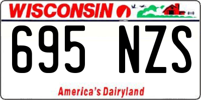 WI license plate 695NZS
