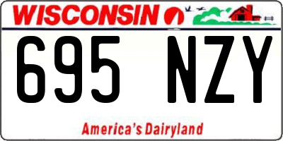WI license plate 695NZY