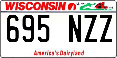 WI license plate 695NZZ
