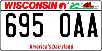 WI license plate 695OAA