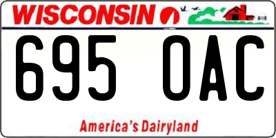 WI license plate 695OAC
