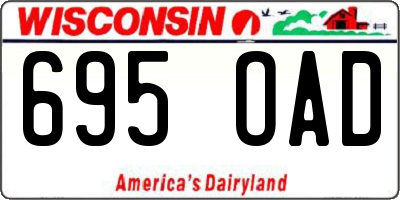 WI license plate 695OAD