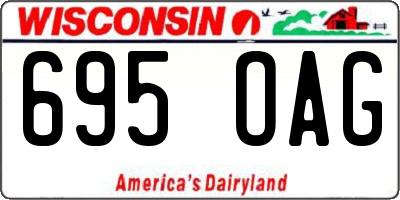 WI license plate 695OAG