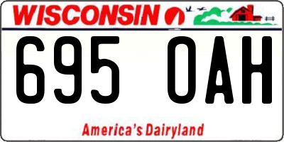 WI license plate 695OAH