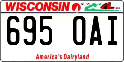 WI license plate 695OAI