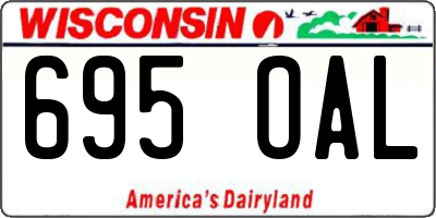 WI license plate 695OAL