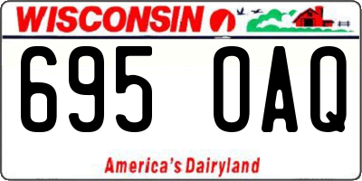 WI license plate 695OAQ