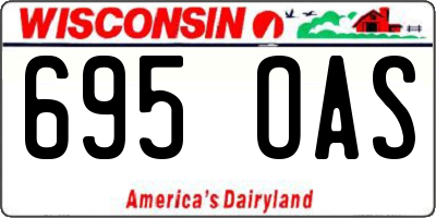 WI license plate 695OAS