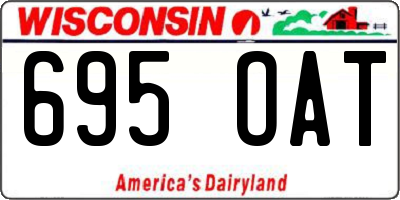 WI license plate 695OAT