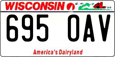 WI license plate 695OAV