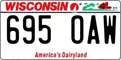 WI license plate 695OAW